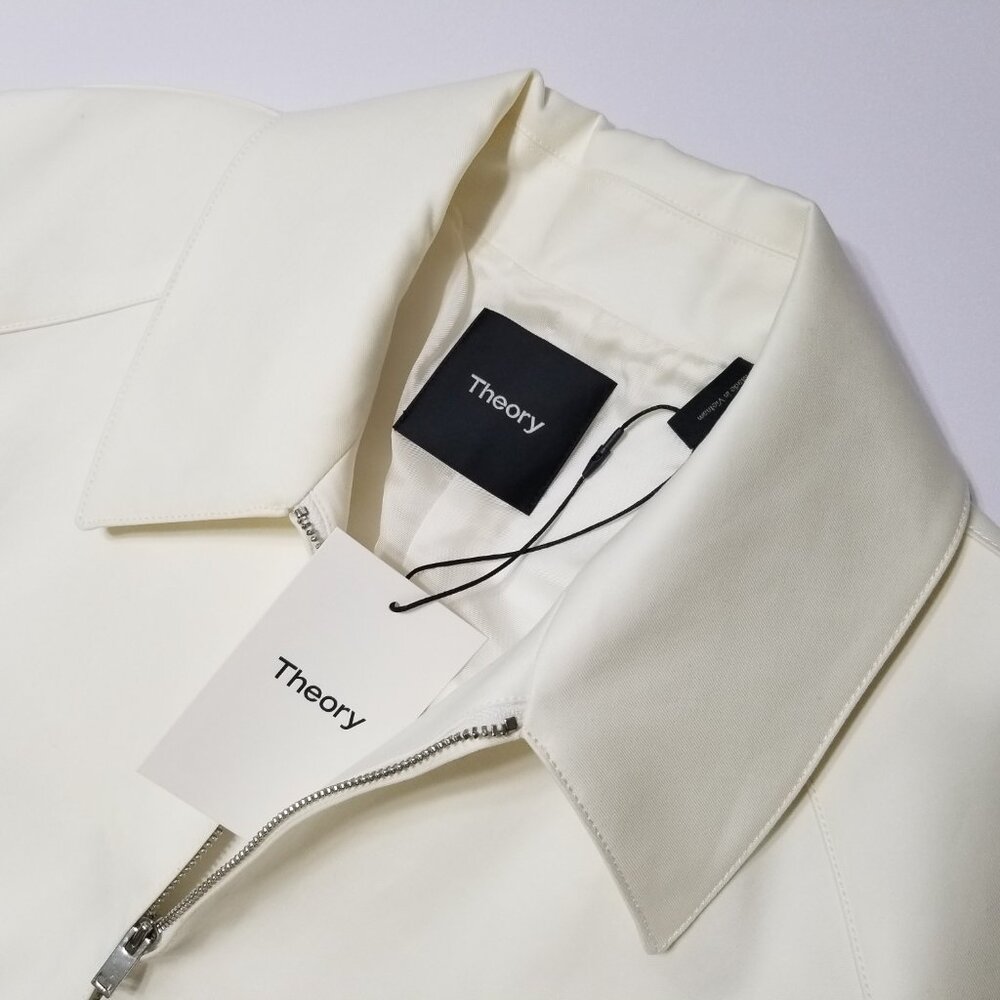 NWT Theory Women's Caban Double Cotton Coat Jacket in White Size S, M $695 - Picture 14 of 16